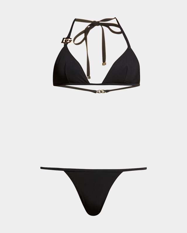 Two-Piece Triangle Bikini Set w/ DG Logo